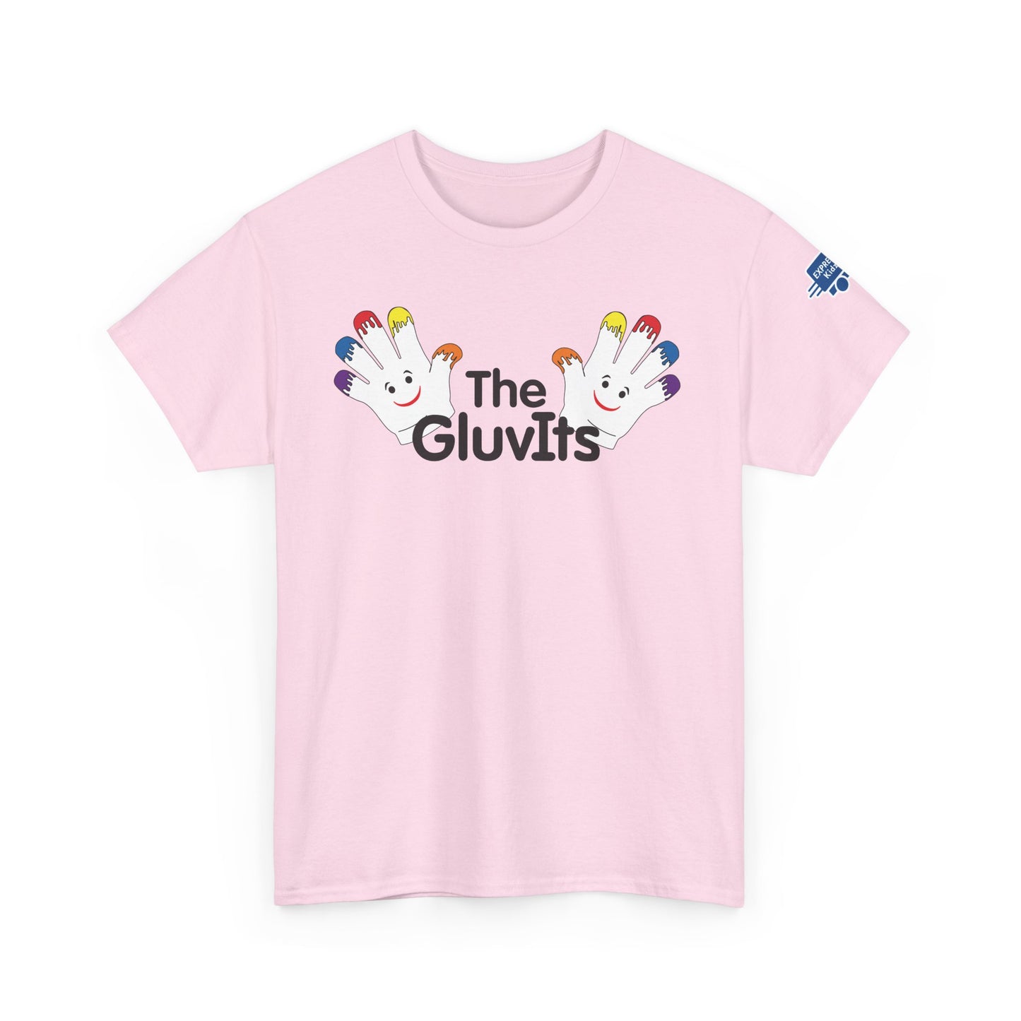 The GluvIts Classic logo Cotton Tee from Express Kidz. Perfect for Kids' Parties, Gift for Birthdays, Holidays, Classic Style.
