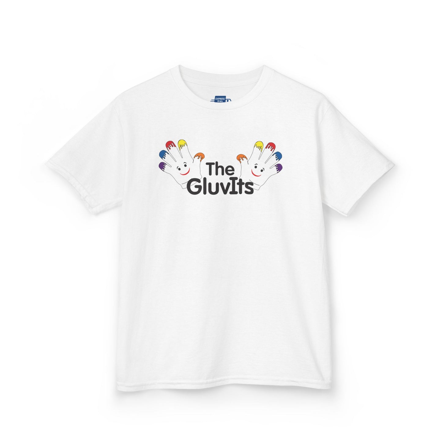 Kids' The GluvIts Classic logo Cotton Tee from Express Kidz. Perfect for Kids' Parties, Gift for Birthdays, Holidays, Classic Style.