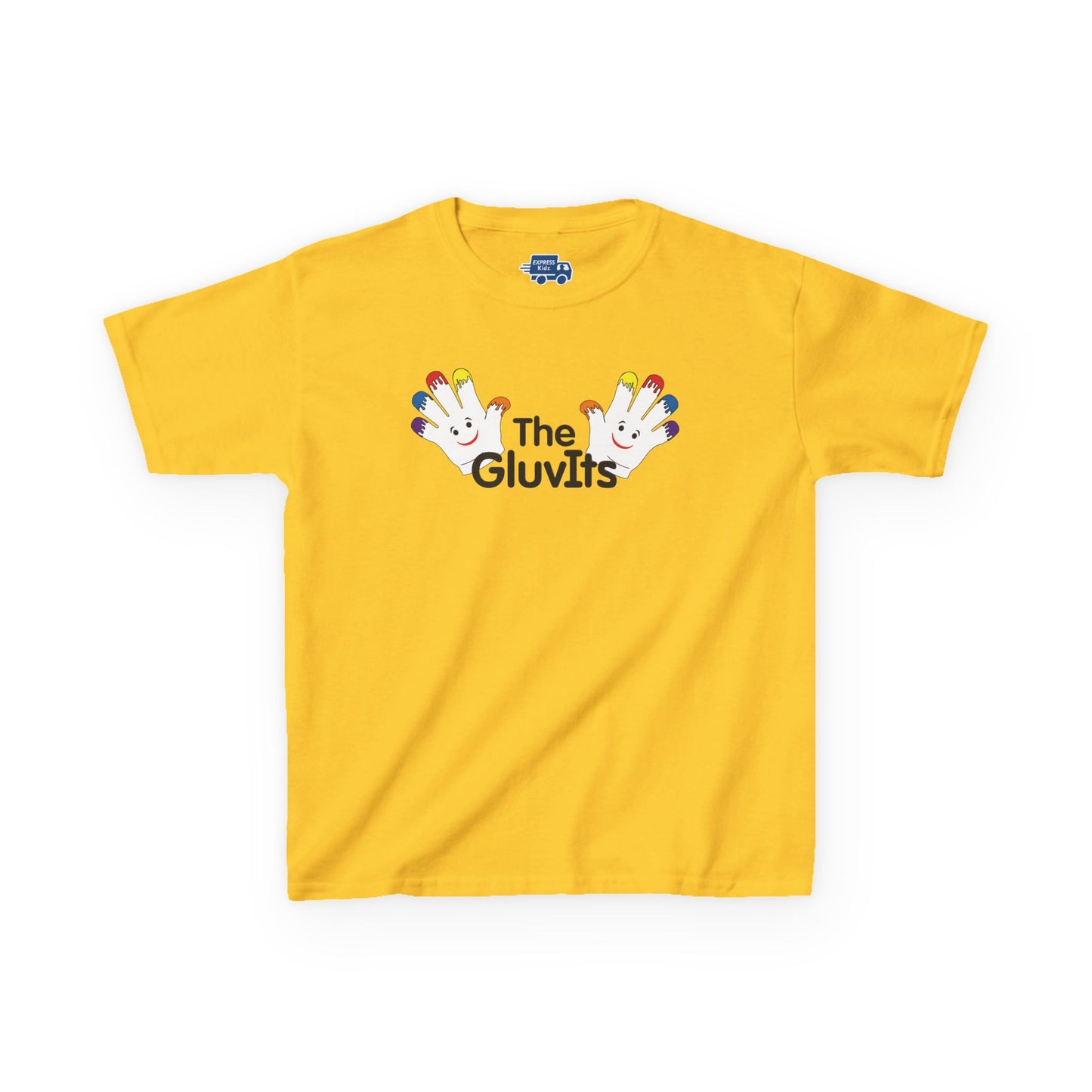 Kids' The GluvIts Classic logo Cotton Tee from Express Kidz. Perfect for Kids' Parties, Gift for Birthdays, Holidays, Classic Style.