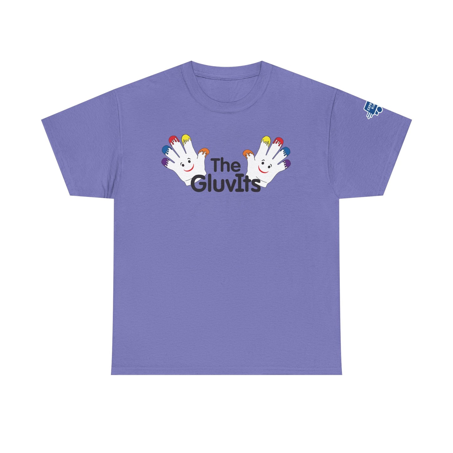 The GluvIts Classic logo Cotton Tee from Express Kidz. Perfect for Kids' Parties, Gift for Birthdays, Holidays, Classic Style.