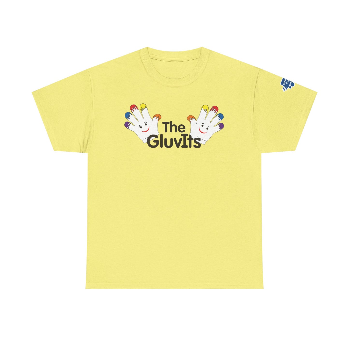 The GluvIts Classic logo Cotton Tee from Express Kidz. Perfect for Kids' Parties, Gift for Birthdays, Holidays, Classic Style.