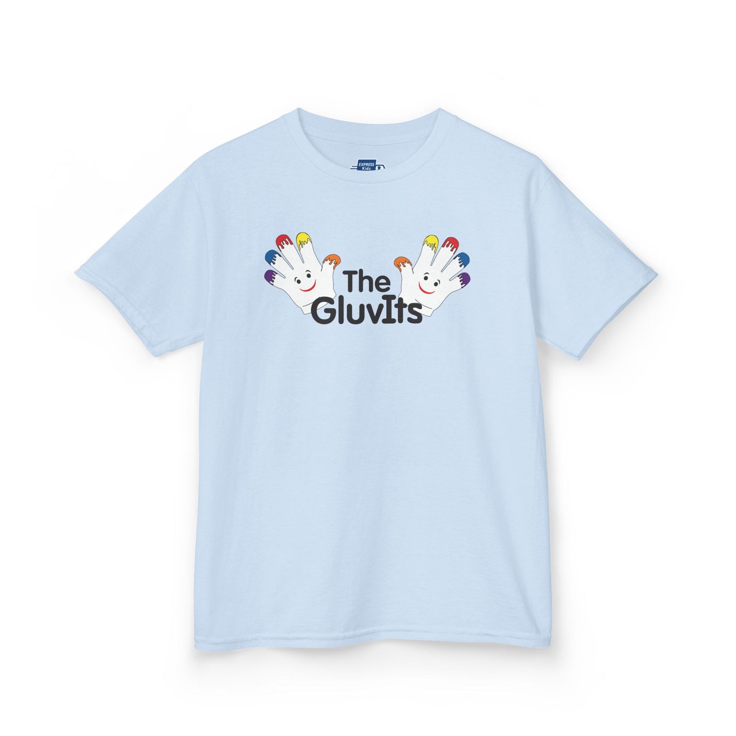 Kids' The GluvIts Classic logo Cotton Tee from Express Kidz. Perfect for Kids' Parties, Gift for Birthdays, Holidays, Classic Style.