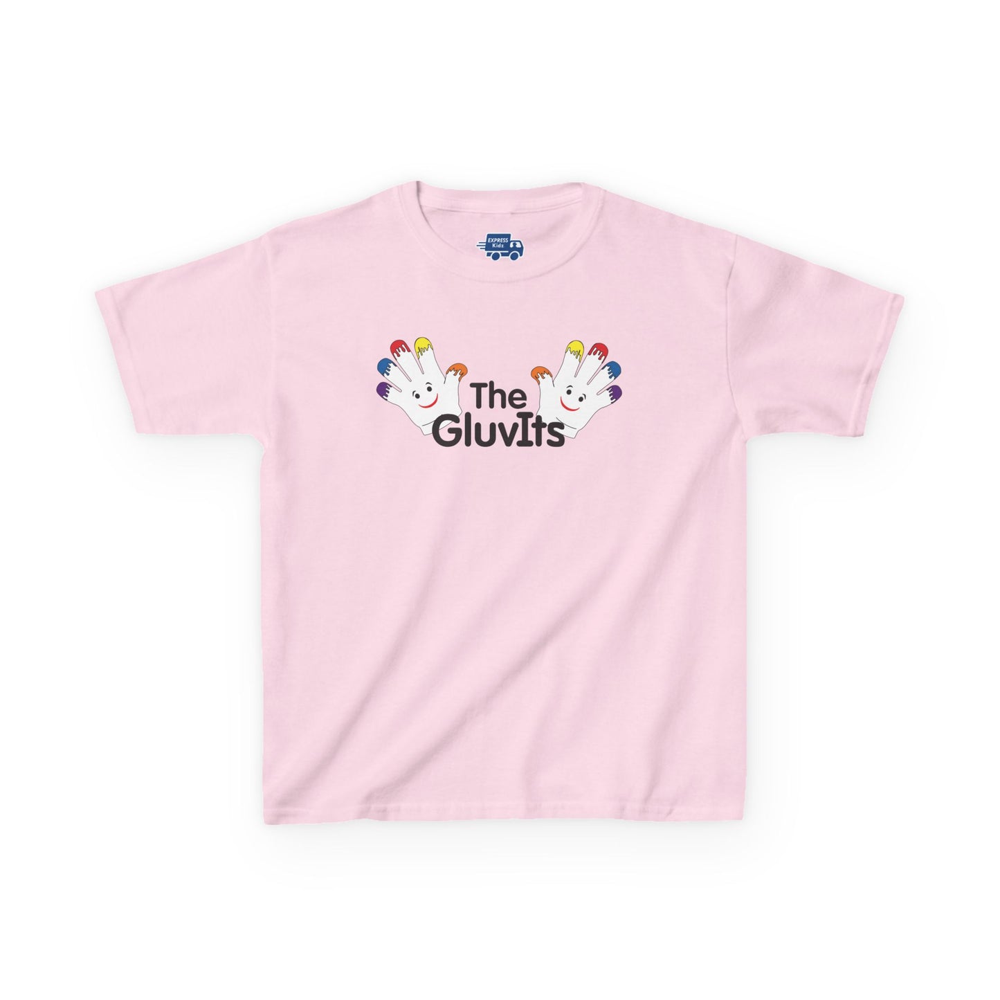 Kids' The GluvIts Classic logo Cotton Tee from Express Kidz. Perfect for Kids' Parties, Gift for Birthdays, Holidays, Classic Style.