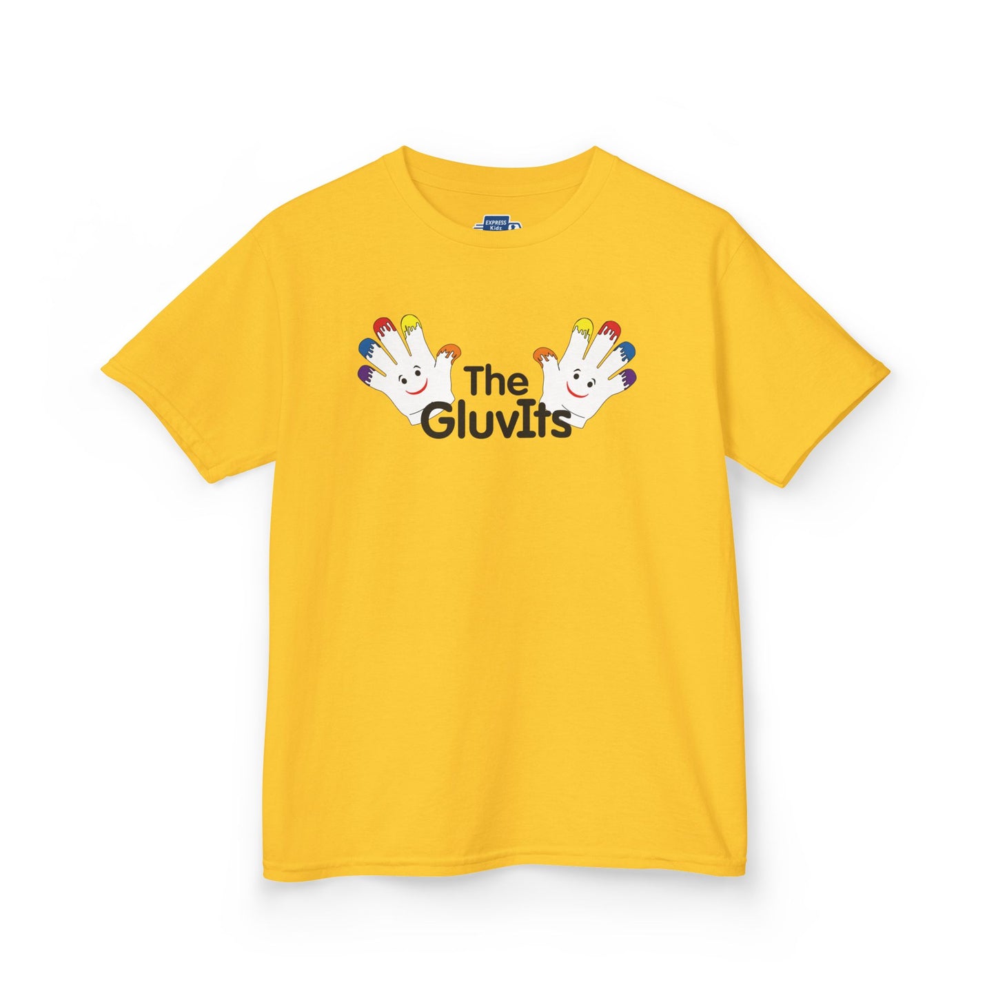 Kids' The GluvIts Classic logo Cotton Tee from Express Kidz. Perfect for Kids' Parties, Gift for Birthdays, Holidays, Classic Style.