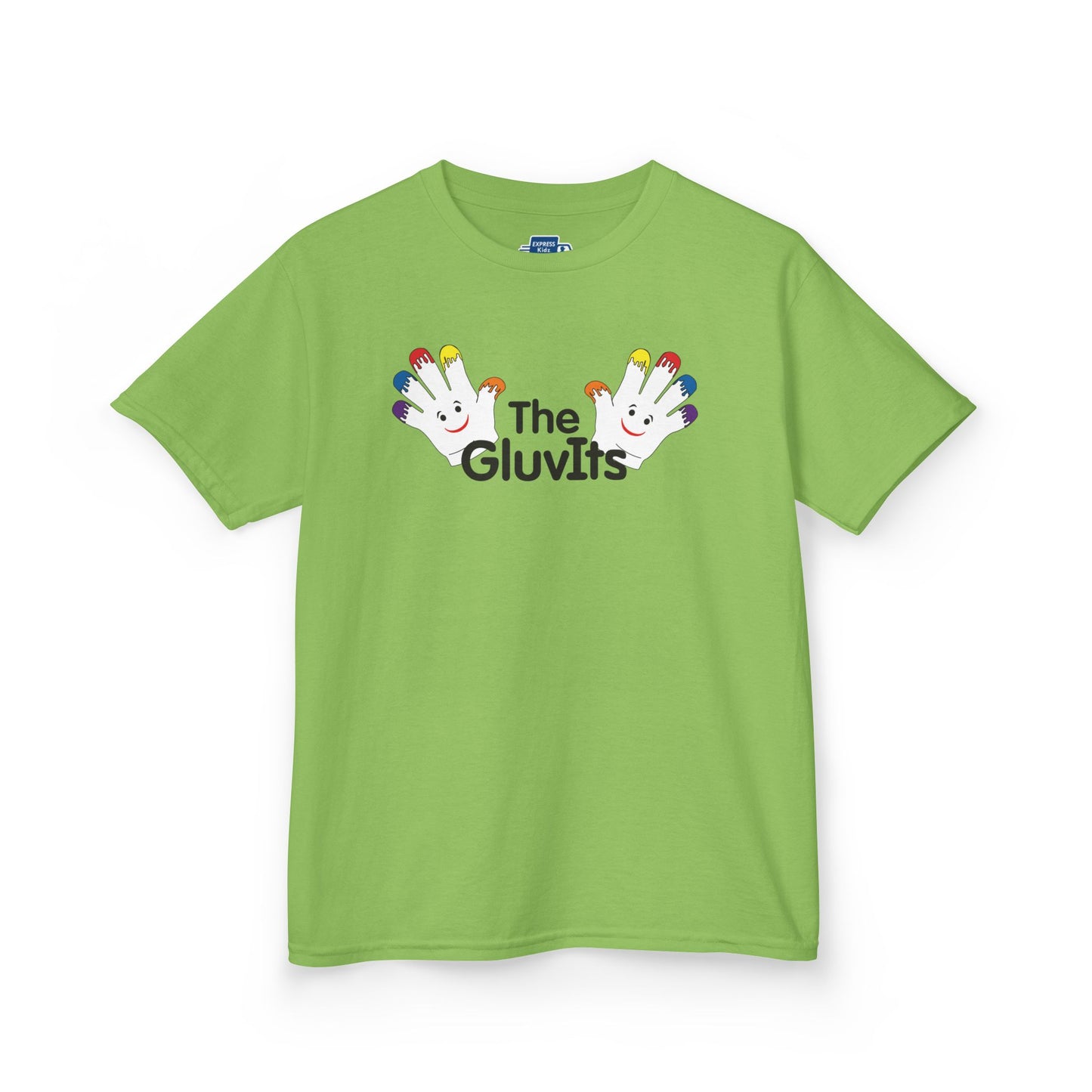Kids' The GluvIts Classic logo Cotton Tee from Express Kidz. Perfect for Kids' Parties, Gift for Birthdays, Holidays, Classic Style.