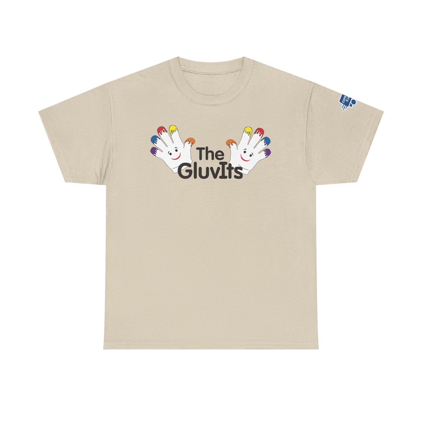The GluvIts Classic logo Cotton Tee from Express Kidz. Perfect for Kids' Parties, Gift for Birthdays, Holidays, Classic Style.