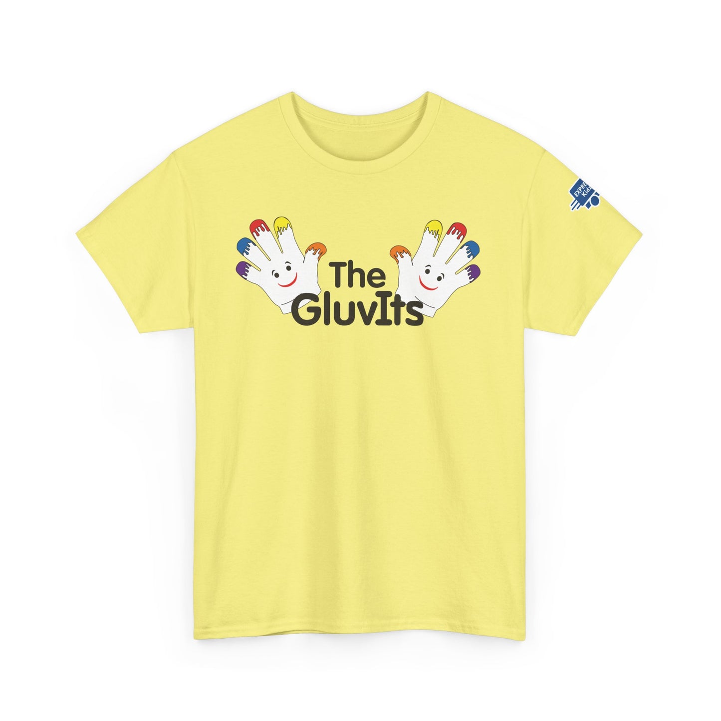 The GluvIts Classic logo Cotton Tee from Express Kidz. Perfect for Kids' Parties, Gift for Birthdays, Holidays, Classic Style.