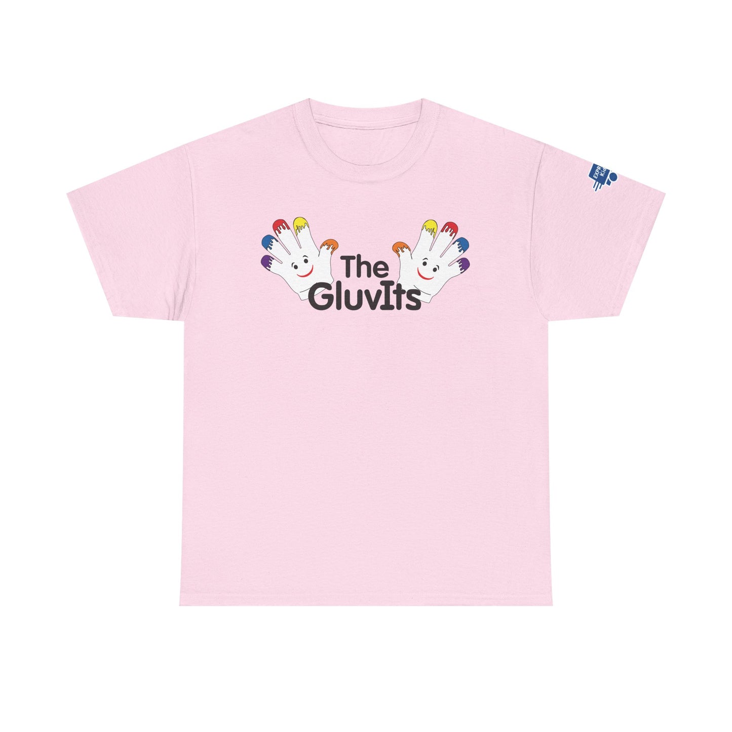 The GluvIts Classic logo Cotton Tee from Express Kidz. Perfect for Kids' Parties, Gift for Birthdays, Holidays, Classic Style.