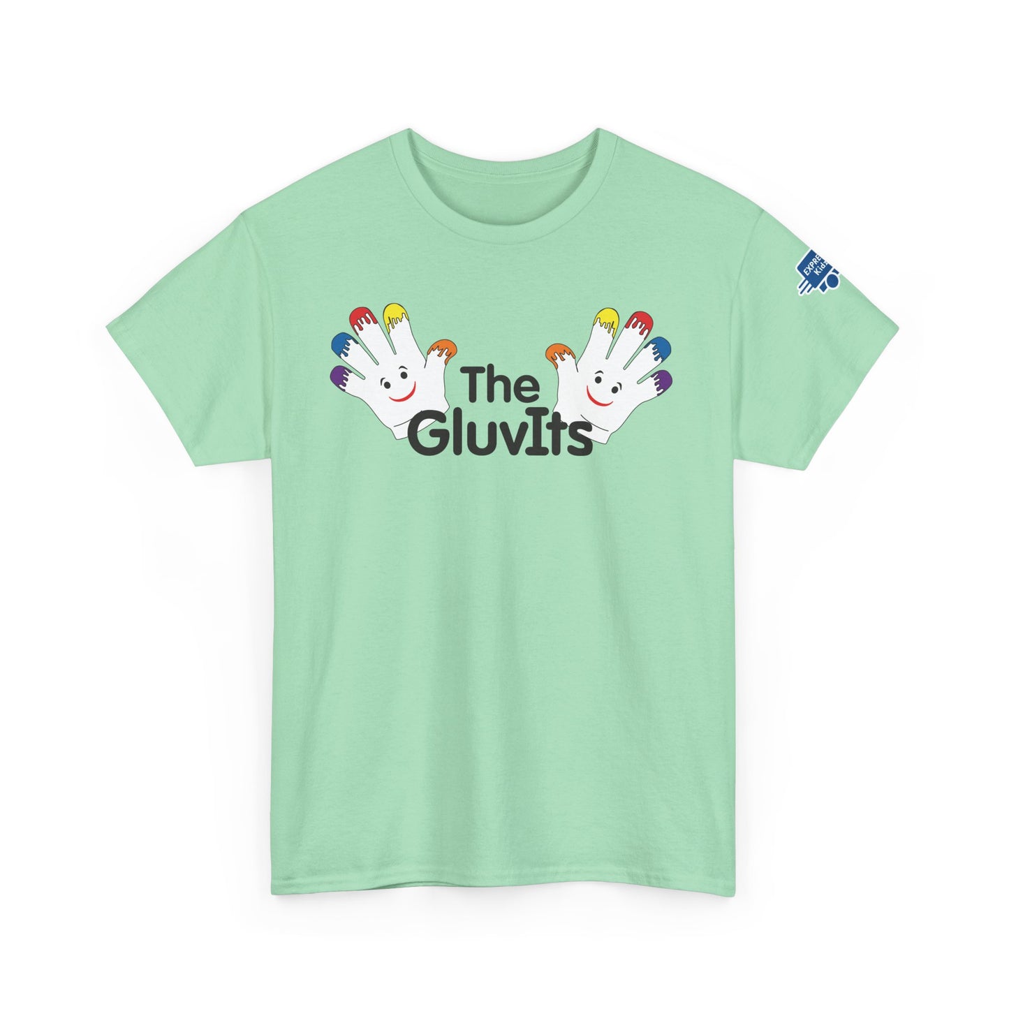 The GluvIts Classic logo Cotton Tee from Express Kidz. Perfect for Kids' Parties, Gift for Birthdays, Holidays, Classic Style.