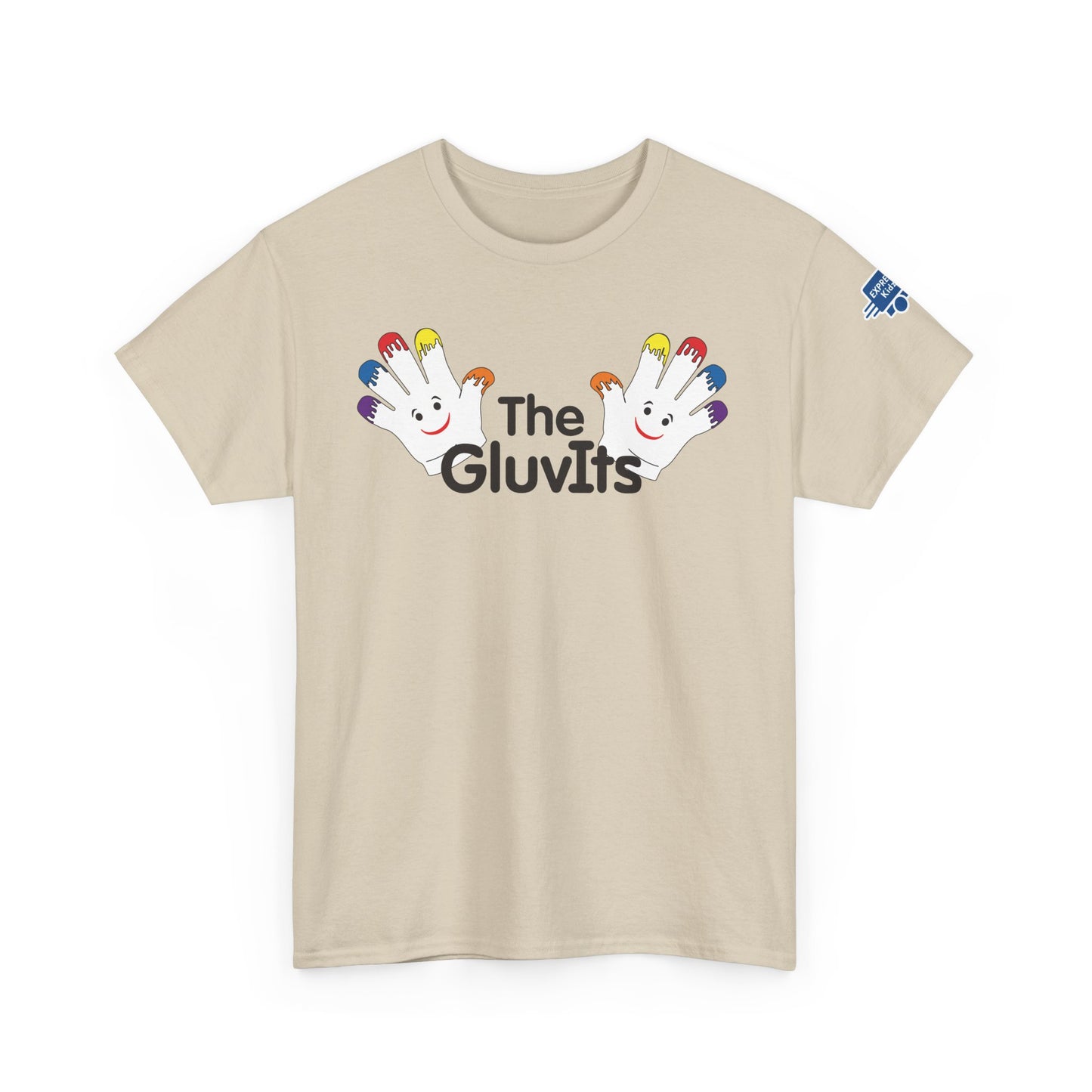 The GluvIts Classic logo Cotton Tee from Express Kidz. Perfect for Kids' Parties, Gift for Birthdays, Holidays, Classic Style.