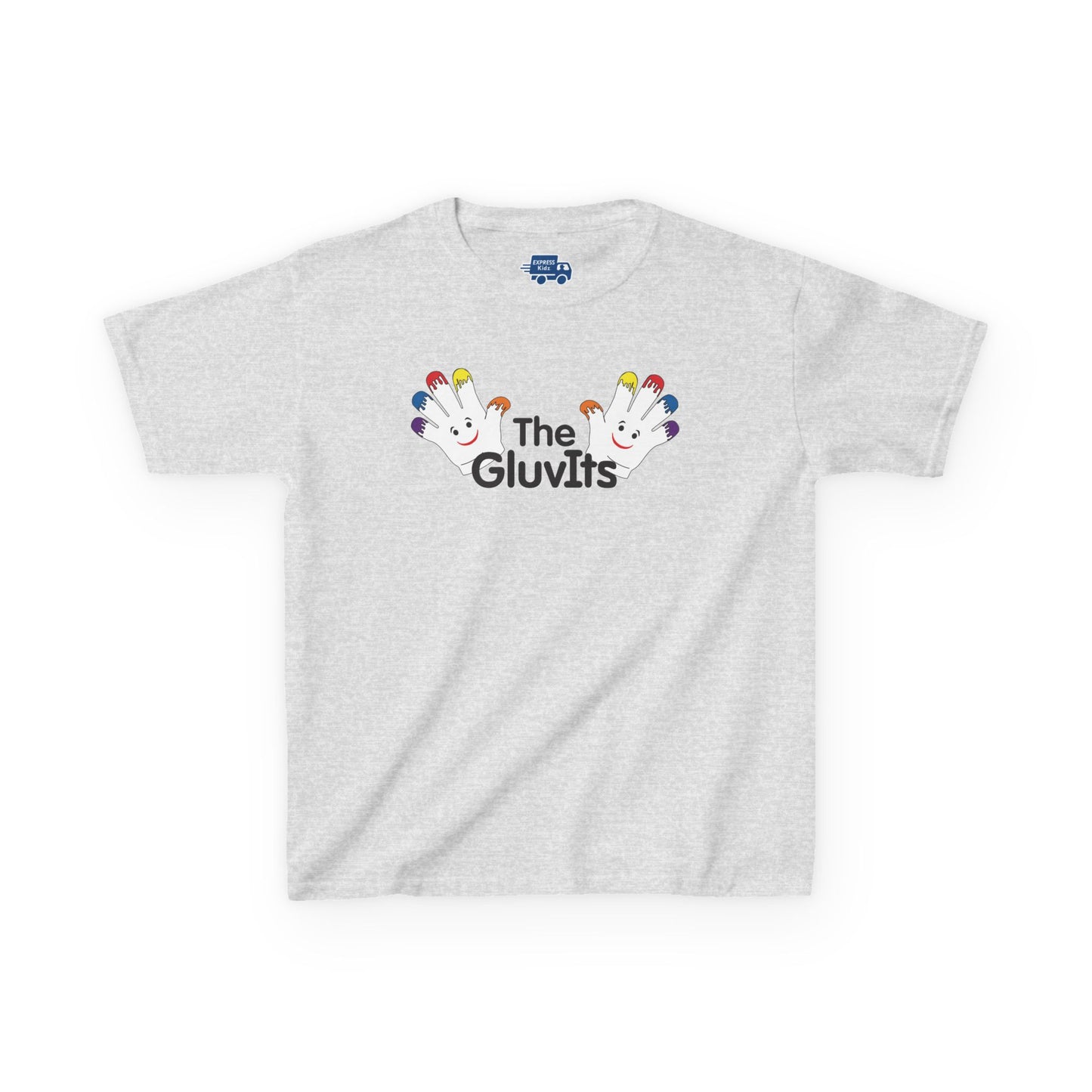 Kids' The GluvIts Classic logo Cotton Tee from Express Kidz. Perfect for Kids' Parties, Gift for Birthdays, Holidays, Classic Style.